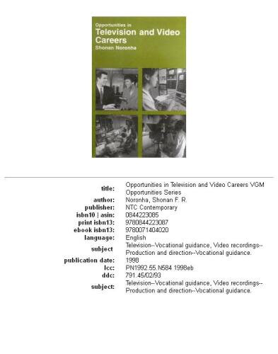 ﻿فرصت‌ها در مشاغل تلویزیونی و ویدیویی (فرصت‌های سریال)