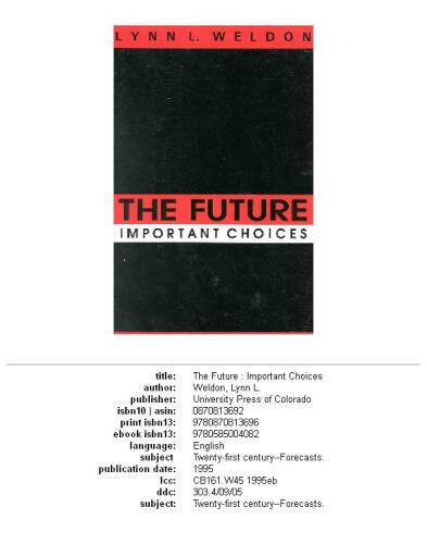 ﻿آینده: انتخاب های مهم