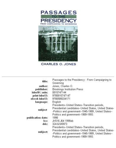 ﻿گذرهایی به ریاست جمهوری: از مبارزات انتخاباتی تا حکومت