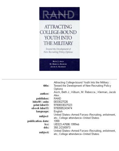 ﻿جذب جوانان دانشگاهی به ارتش: به سوی توسعه گزینه های جدید سیاست استخدام