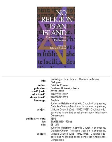 ﻿هیچ دینی یک جزیره نیست: گفتگوهای نوسترا ایتات