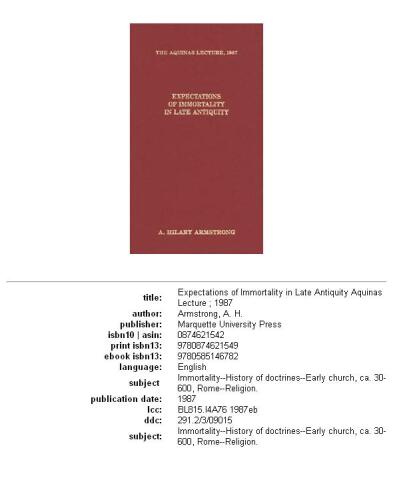 ﻿انتظارات جاودانگی در اواخر باستان (سخنرانی آکویناس)