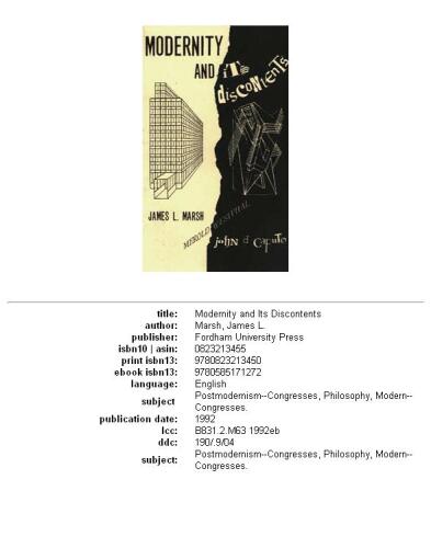 ﻿مدرنیته و نارضایتی های آن