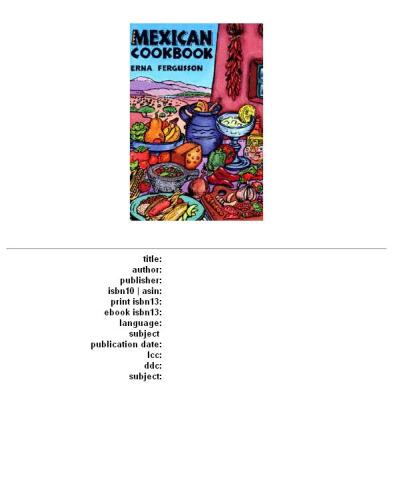 ﻿کتاب آشپزی مکزیکی