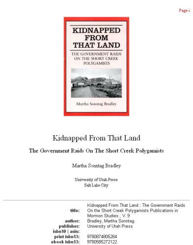 ﻿ربوده شده از آن سرزمین: حمله دولت به چندهمسر نهر کوتاه