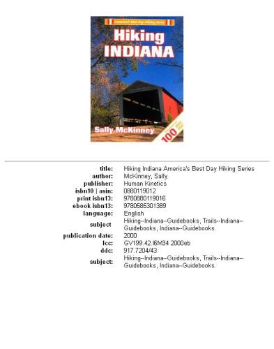 ﻿Hiking Indiana (بهترین مجموعه پیاده روی روزانه آمریکا)