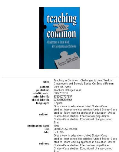 ﻿تدریس مشترک: چالش های کار مشترک در کلاس ها و مدارس (مجموعه اصلاحات در مدرسه)