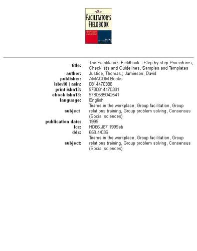 ﻿فیلدکتاب تسهیلگر: رویه های گام به گام * فهرست ها و دستورالعمل ها * نمونه ها و الگوها