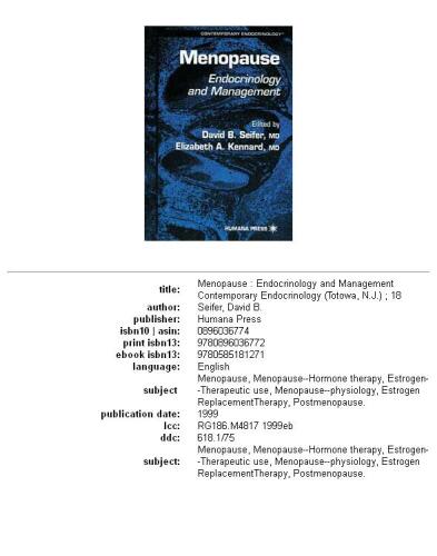 ﻿یائسگی: غدد درون ریز و مدیریت (غدد درون ریز معاصر)