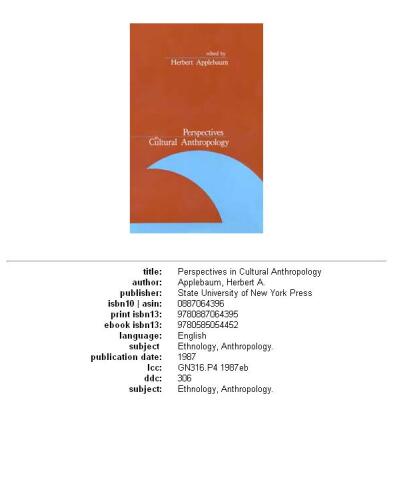 ﻿دیدگاه‌هایی در انسان‌شناسی فرهنگی