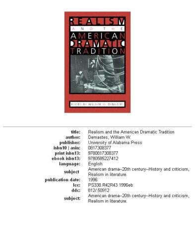 ﻿رئالیسم و ​​سنت نمایشی آمریکایی