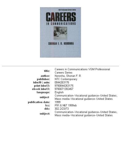 ﻿مشاغل در ارتباطات (سری مشاغل حرفه ای Vgm)