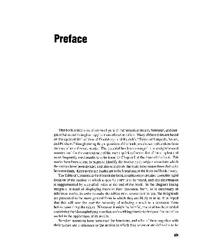 کتابچه فرمول ها و انتگرال های ریاضی