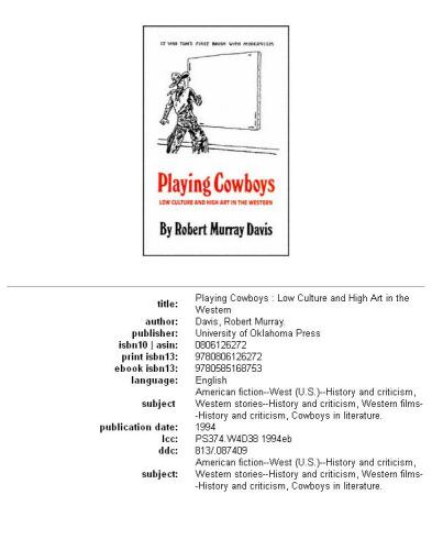 ﻿بازی گاوچران: فرهنگ پایین و هنر عالی در وسترن