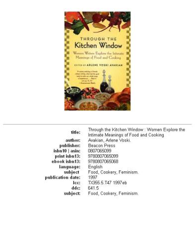 ﻿از طریق پنجره آشپزخانه: نویسندگان زن معانی صمیمی غذا و آشپزی را کشف می کنند