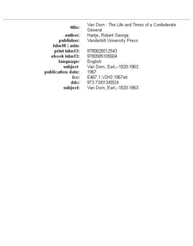 ﻿ون دورن: زندگی و زمانه یک ژنرال کنفدراسیون