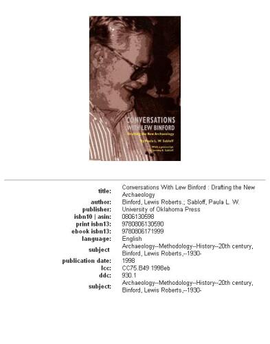 ﻿گفتگو با لو بینفورد: پیش نویس باستان شناسی جدید