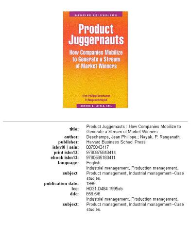 ﻿محصول Juggernauts: چگونه شرکت ها بسیج می شوند تا جریانی از برندگان بازار ایجاد کنند