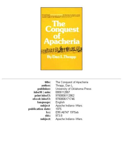 ﻿فتح آپاچریا (تمدن سرخپوستان آمریکایی S.)