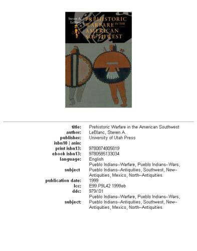 ﻿جنگ ماقبل تاریخ در جنوب غربی آمریکا