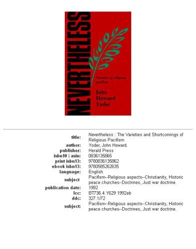 ﻿با این وجود: انواع و اقسام صلح طلبی مذهبی