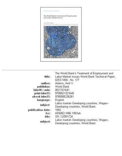 ﻿درمان بانک جهانی با مسائل مربوط به اشتغال و بازار کار (مقاله فنی بانک جهانی)