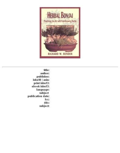 ﻿بونسای گیاهی: تمرین هنر با گیاهان سریع رشد