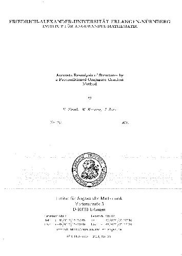 تجزیه و تحلیل دقیق ساختارها با استفاده از روش گرادیان مزدوج پیش شرط