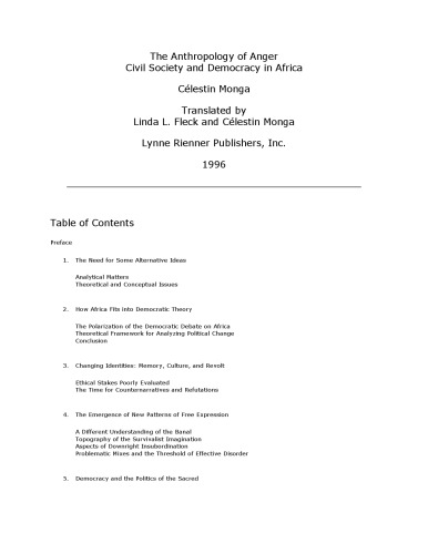 ﻿انسان شناسی خشم: جامعه مدنی و دموکراسی در آفریقا