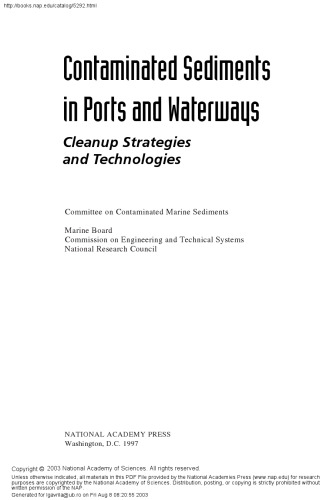 ﻿رسوبات آلوده در بنادر و آبراه ها: استراتژی ها و فن آوری های پاکسازی