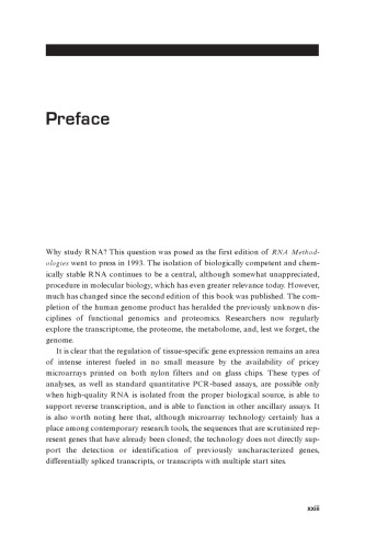 ﻿روش شناسی RNA، ویرایش سوم: راهنمای آزمایشگاهی برای جداسازی و خصوصیات