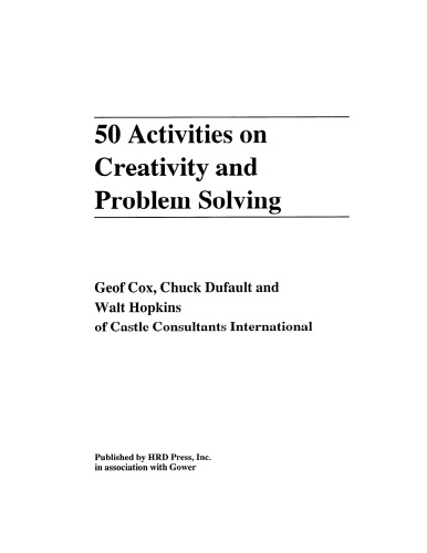 ﻿50 فعالیت برای خلاقیت و حل مسئله