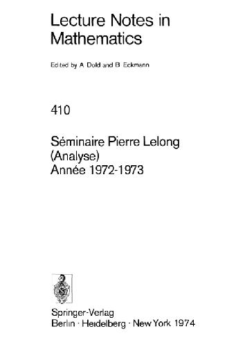 ﻿Seminaire Pierre Lelong (تحلیل)