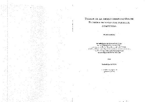 ﻿طراحی بسته Element محدود شی object برای رایانه های موازی