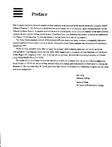 حساب چند متغیره: کتابچه راهنمای دانشجویی استوارت