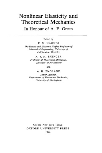 ﻿الاستیسیته غیرخطی و مکانیک نظری: به افتخار A. E. Green