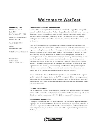 ﻿راهنمای WetFeet Insider برای گلدمن ساکس