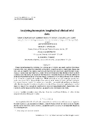 ﻿تجزیه و تحلیل داده های کارآزمایی بالینی طولی ناقص