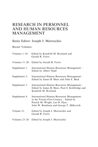 ﻿پژوهش در مدیریت پرسنل و منابع انسانی، جلد 27