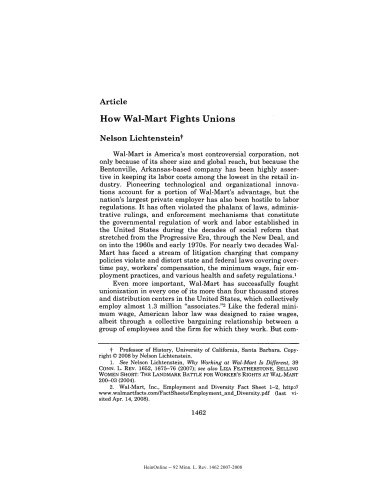 ﻿نحوه مبارزه وال مارت با اتحادیه ها