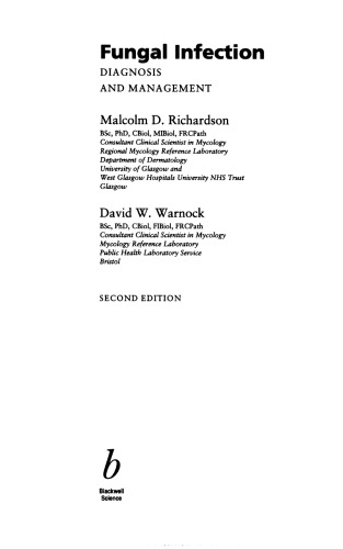 ﻿عفونت قارچی: تشخیص و مدیریت (1997)