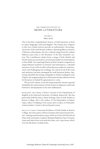 ﻿تاریخ ادبیات ایرلندی کمبریج - جلد 2 - 1890–2000
