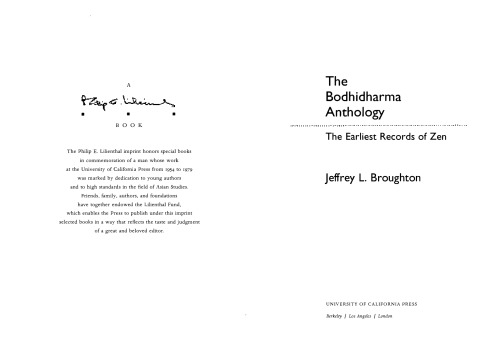﻿گلچین بودیدارما: اولین رکوردهای ذن (کتاب فیلیپ ای. لیلینتال)
