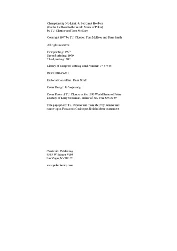 ﻿مسابقات قهرمانی بدون محدودیت و پات لیمیت هلم: در راه رسیدن به سری جهانی پوکر