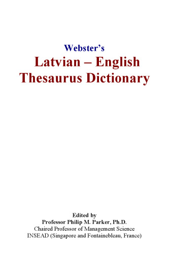 ﻿Websters Latvian - English Thesaurus Dictionary