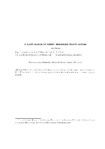 ﻿یک قضیه KAM برای سیستم های گسسته بینهایت بعدی