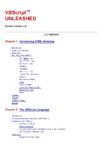 ﻿Vbscript Unleashed