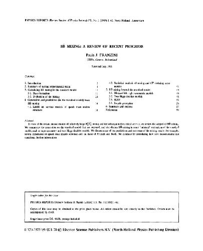 ﻿Physics Reports جلد. 173