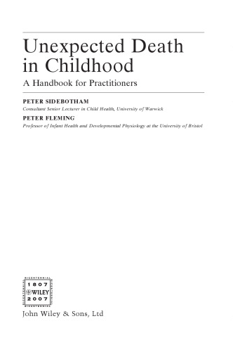 ﻿مرگ غیرمنتظره در دوران کودکی: کتابچه راهنمای تمرین‌کنندگان (مجموعه حفاظت از کودکان و سیاست‌گذاری ویلی)