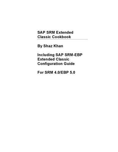 ﻿کتاب آشپزی کلاسیک پیشرفته SAP SRM